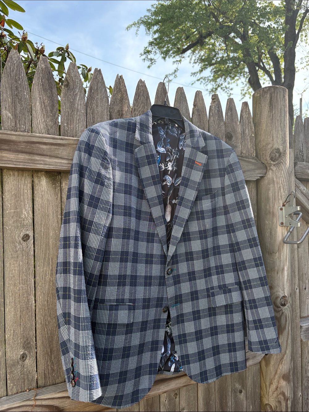 Robert Graham GORGEOUS 44R cotton / linen blazer!!